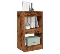Bookshelf Old Wood 40x30x72cm Engineered Wood 2-Shelf Cube Storage Durable Stout