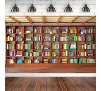 Bookshelf Photography Backdrop Library School Books Collection Background Students Adult Artistic Photo Booth Shooting Studio 120X80cm