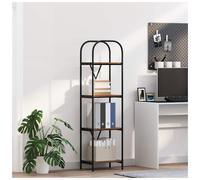 Bookshelf Smoked Oak 40x30x146cm Engineered Wood 5-Shelf Freestanding ModernTall