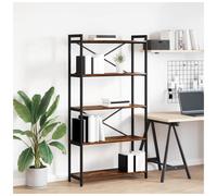 Bookshelf Smoked Oak 80x30x155cm Engineered Wood Tiered Industrial Style Sturdy