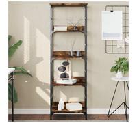 Bookshelf Smoked Oak Engineered Wood 50x33x153cm 5-Shelf Freestanding SturdyLegs