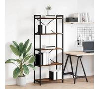 vidaXL Bookshelf Smoked Oak 60 x 30 x 155 cm Engineered Wood