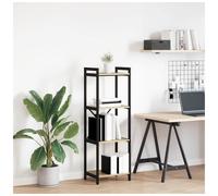 Bookshelf Sonoma Oak 40x30x119cm Engineered Wood Tiered Black Steel Frame Sturdy