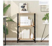 Bookshelf Sonoma Oak 50x33x82cm Engineered Wood 5-Tier Freestanding Shelf Slim