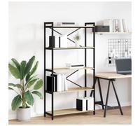 Bookshelf Sonoma Oak 80x30x155cm Engineered Wood Tiered Industrial Storage Shelf