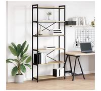 Bookshelf Sonoma Oak 80x30x190cm Engineered Wood Tiered Industrial Sturdy Shelf