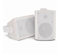 Active Powered Wall Speakers With Brackets Cafe Bar Patio Adastra + Cable White