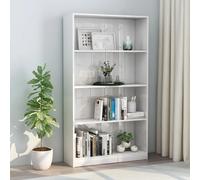 vidaXL 4-Tier Book Cabinet Grey Sonoma 80x24x142 cm Engineered Wood UK HOT