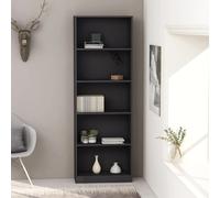 vidaXL 5-Tier Book Cabinet Concrete Grey 60x24x175 cm Engineered Wood UK HOT