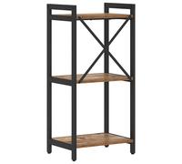 Bookshelf Tiered 40x30x85cm Old Wood Engineered Wood Black Steel Durable Frame