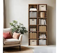 Bookshelf with 6 Shelves, Bookcase, for Home Office, Rustic Brown / 6 Shelves （24 x 40 x 178.5 cm）