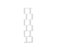 Bookshelf with cube shelves and room divider storage, Matte White / 40W x 191H cm