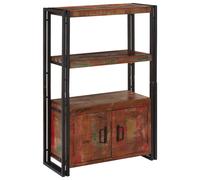 Bookshelf with Doors Brown Storage Industrial Freestanding Urban Home vidaXL