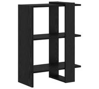 Bookshelf Black Oak 52x25x71.5cm Engineered Wood 2-Shelf Freestanding Durable