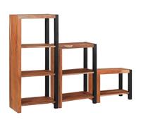 vidaXL Bookshelf 3 pcs Brown 50 x 30 x 110 cm Solid Acacia Wood