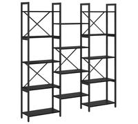 vidaXL Bookshelf Black Oak 156 x 25 x 167 cm Engineered Wood