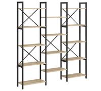 vidaXL Bookshelf Sonoma Oak 156 x 25 x 167 cm Engineered Wood