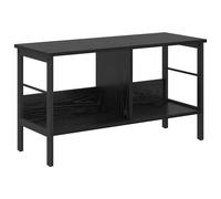 Bookshelf Industrial Black Oak 82x32x144.5cm 8-Shelf Unit Engineered Wood Frame