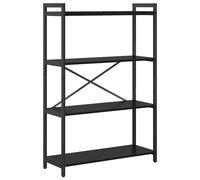 Bookshelf Freestanding Tiered 80x30x120cm Sonoma Oak Engineered Wood & Steel