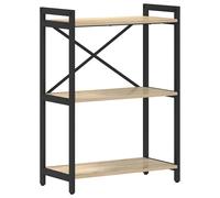 Bookshelf with Shelf with Storage Engineered Wood Home Organizer Unit vidaXL