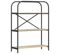 vidaXL Bookshelf Black Oak Engineered Wood 40 x 30 x 146 cm with Storage