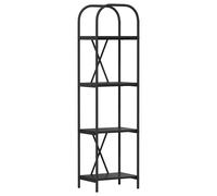 vidaXL Bookshelf Black Oak Engineered Wood 40 x 30 x 146 cm with Storage