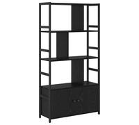 Bookshelf with Shelf with Storage with Door Engineered Wood Tiered vidaXL