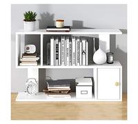Bookshelf Wood Desktop Bookshelf Desktop Organizer Office Storage Rack Wood Display Shelf - Free Style Display 2-Shelf Stand Shelf Rack Assembled Bookcase Desktop Bookshelf(A,S)