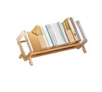 Bookshelves Desktop Freestanding Bamboo Bookshelf, Rectangular Hollow Plastic Side Panels Organizer Shelf, Home Office and Study Display Shelves Modern(L40xW21xH15 cm)