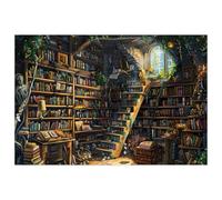 Bookstore Jigsaw Puzzles for Adults 100 Pieces Educational Toys Challenging Game 100 Piece Puzzles for Adults for The Whole for Women Gifts for Men