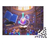 Bookstore Jigsaw Puzzles For Adults 1000 Piece Educational Challenge Book Display And Quiet Space Corner of Reading And Knowledge Atmosphere A Mixture of Multiple Styles Challenge Toy Home Decoration