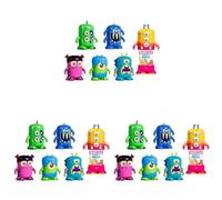 Booksy Monster Tails - Action Figure Toy with a Miniature Educational Book, Styles May Vary (Pack of 3)