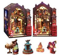BookTop Book Nook Kit, Tiny House kit with LED Lights, 3D Wooden Puzzle Book Nook Kits for Adults, Best Birthday for Friends Family Lovers(Magic Alley)