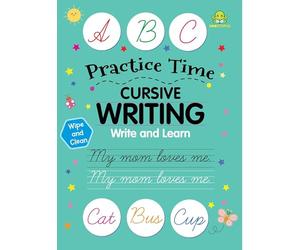 Booktopus Let's Practice Wipe and Clean Cursive Writing - Learning Activity Books for Kids 6+ Years - Early Learning Books