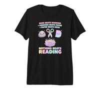 Booktrovert Nothing Beat Reading Rock Paper Scissors Women Premium T-Shirt