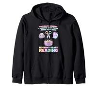Booktrovert Nothing Beat Reading Rock Paper Scissors Women Zip Hoodie