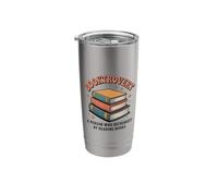 Booktrovert Person Who Recharges By Reading Books, Bookworm Stainless Steel Insulated Tumbler