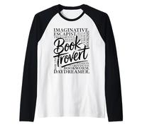 Booktrovert Reader Introvert Book Lover Design Raglan Baseball Tee