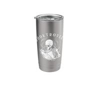 Booktrovert - Skeleton Book Lover Bookish Bookworm Reading Stainless Steel Insulated Tumbler
