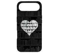 Bookworm Book Lover Minimalist Heart Black Case for iPhone Air