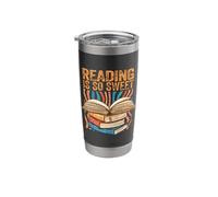 Bookworm Book Lover Reading is so Sweet Librarian Reader Stainless Steel Insulated Tumbler