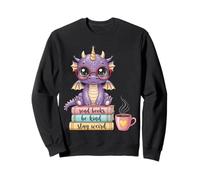 Bookworm Cute Baby Dragon Read Books Be Kind Stay Weird Sweatshirt