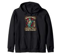 Bookworm please I am a book dragon reading cozy stories Zip Hoodie