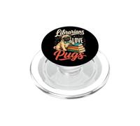 Bookworm Pug Librarians Love Pugs PopSockets PopGrip for MagSafe