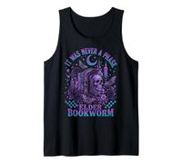 Bookworm Reader Gothic Phase Books Moths Bones Moon Tank Top