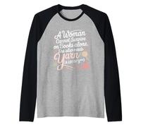 Bookworm Woman Who Believes Yarn is Essential Raglan Baseball Tee