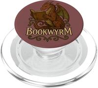Bookwyrm Book Wyrm Illustration Dragon Lovers Bookish Geek PopSockets PopGrip for MagSafe