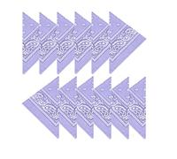 BOOLAVARD 100% Cotton 1pcs, 6pcs or 12pcs Pack Bandanas with Original Paisley Pattern Colour of Choice Headwear/Hair (12 Lilac)