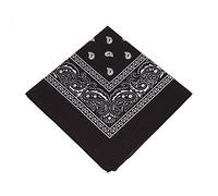 Boolavard 100% Cotton 1pcs, 6pcs or 12pcs Pack Bandanas with Original Paisley Pattern Colour of Choice Headwear/Hair (Black)