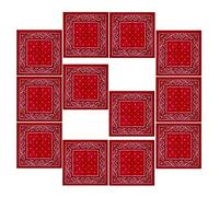 BOOLAVARD 100% Cotton 1pcs, 6pcs or 12pcs Pack Bandanas with Original Paisley Pattern Colour of Choice Headwear / Hair (12pcs) PO: Unknown